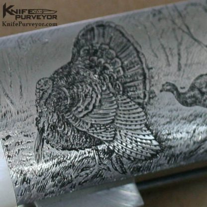 Jess Horn Custom Knife Mother of Pearl Italian Engraved FBK Lockback - Image 6