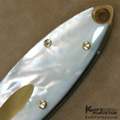 Durvyn Howard Custom Knife Jon Robyn Engraved Pearl Lockback - Image 3