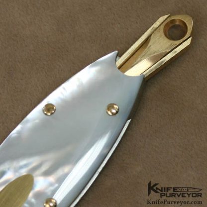 Durvyn Howard Custom Knife Jon Robyn Engraved Pearl Lockback - Image 4