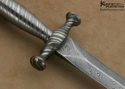 Howard Clark Custom Knife Mastersmith Sole Authorship Damascus Dagger - Image 3