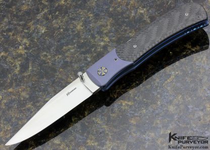 Howard Hitchmough Custom Knife Carbon Fiber & Titanium Lockback 8050