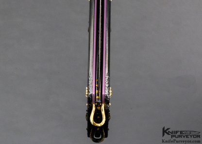 Howard Hitchmough Custom Knife Gold Nugget Dagger Linerlock - Image 6