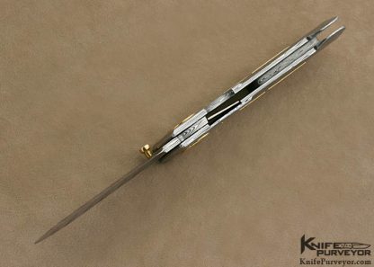 Howard Hitchmough Custom Knife Damasteel & 18Kt Gold Linerlock - Image 7