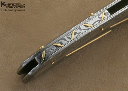 Howard Hitchmough Custom Knife Damasteel & 18Kt Gold Linerlock - Image 8