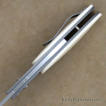 Howard Viele Custom Knife Preban Elephant Ivory Ball Bearing Lock "Nubis" - Image 4