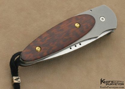 Howard Viele Custom Knife Snakewood & Titanium Gent's Folder - Image 3
