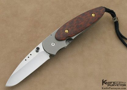 Howard Viele Custom Knife Snakewood & Titanium Gent's Folder