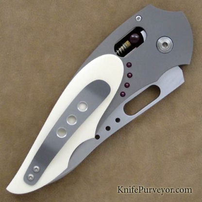 Howard Viele Custom Knife Preban Elephant Ivory Ball Bearing Lock "Termite" - Image 3