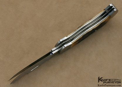 John Howser Custom Knife 2 Blade Jigged Bone Slip Joint - Image 6