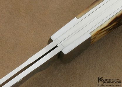 John Howser Custom Knife 2 Blade Jigged Bone Slip Joint - Image 5