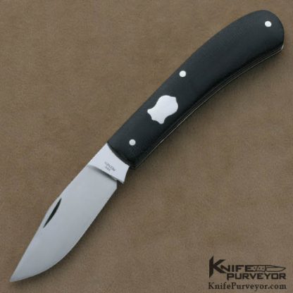Ian van Reenan Custom Knife Black G-10 Shadow Pattern Slip Joint