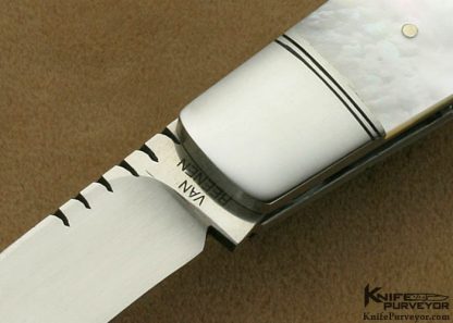 Ian van Reenen Custom Knife Mother of Pearl Shell Slip Joint - Image 2