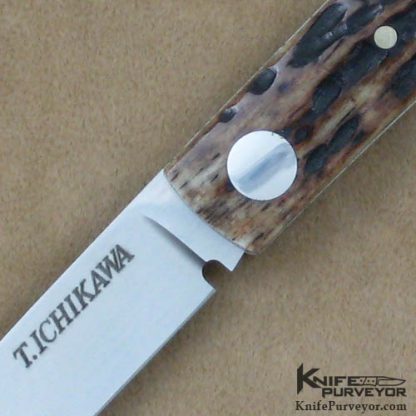 Ichikawa Custom Knife Jigged Bone Slipjoint - Image 2