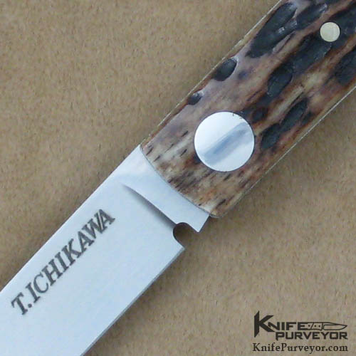 Ichikawa Custom Knife Jigged Bone Slipjoint - Image 2