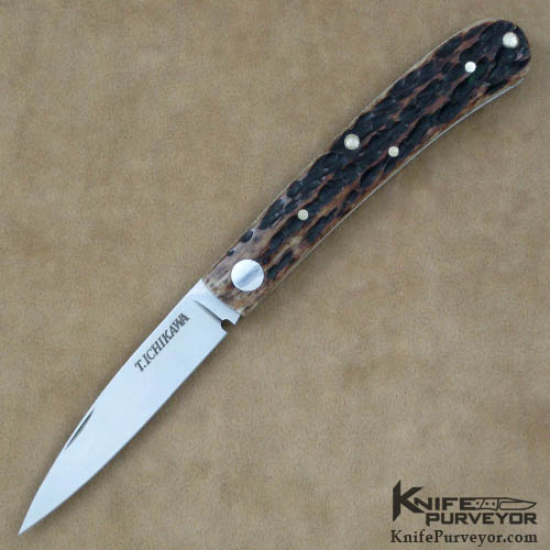 Ichikawa Custom Knife Jigged Bone Slipjoint