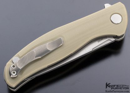Igor Shirogorov Custom Knife Thicker Blade Stock Custom Division F3 #126 M390 and Tan G-10 - Image 3