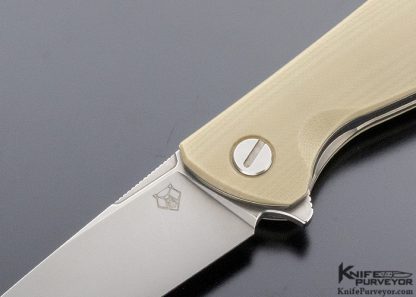 Igor Shirogorov Custom Knife Thicker Blade Stock Custom Division F3 #126 M390 and Tan G-10 - Image 2
