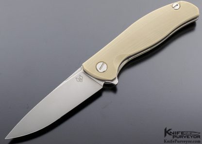 Igor Shirogorov Custom Knife Thicker Blade Stock Custom Division F3 #126 M390 and Tan G-10