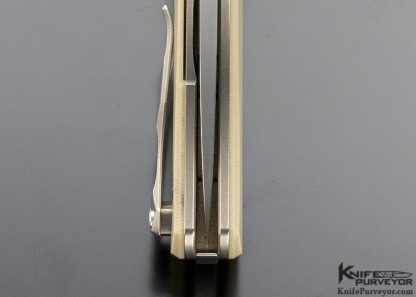 Igor Shirogorov Custom Knife Thicker Blade Stock Custom Division F3 #126 M390 and Tan G-10 - Image 6