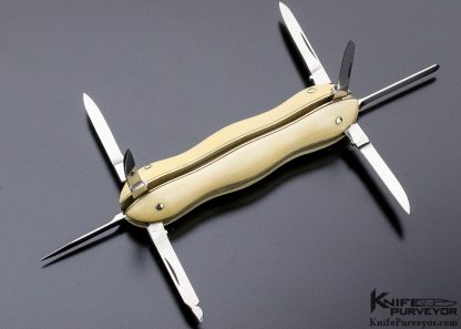 Butti Isao Ohbuchi Custom Knife 8 Blade Bean Slip Joint 11022 Open