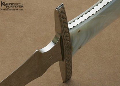 Jim Barry Custom Knives Michael Collins Engraved Mother of Pearl Presentation Dagger - Image 4