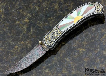 John W. Smith Custom Knife 2007 AKI Sole Authorship Sunburst Linerlock