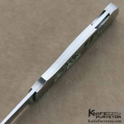 Jack Busfield Custom Knives Double Abalone Inlaid Lockback Dagger - Image 4