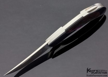 Jack Busfield Custom Knife Black Lip Tahitian Pearl Shell Persian Lockback (Featured in a Video) - Image 5