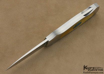 Jack Busfield Custom Knife South Sea Gold Lip Pearl & Paua Shell Interframe Price Dagger Lockback - Image 4