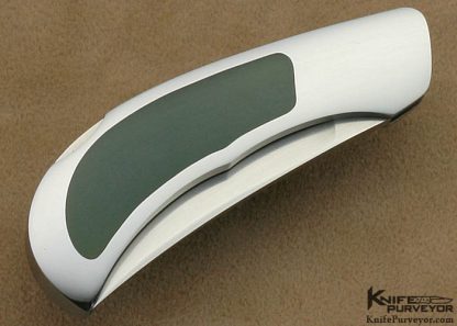 Jack Busfield Custom Knife Blue Jade Interframe Persian Lockback - Image 3