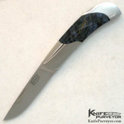 Jack Busfield Custom Knife Blue Pietersite Semi Interframe Lockback
