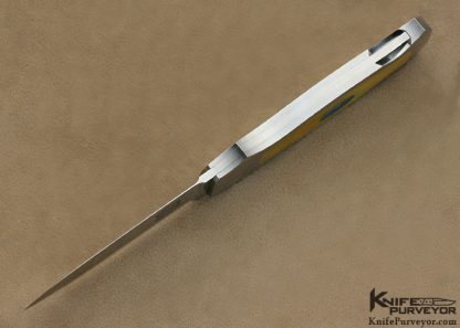 Jack Busfield Custom Knife South Sea Goldlip Pearl & Paua Inlaid Lockback Price Dagger - Image 4