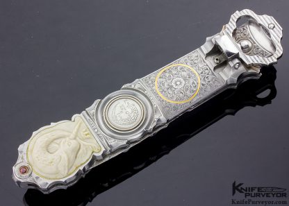 Jack Levin Custom Knife Chris Meyer Engraved Automatic Art Dagger - Image 4