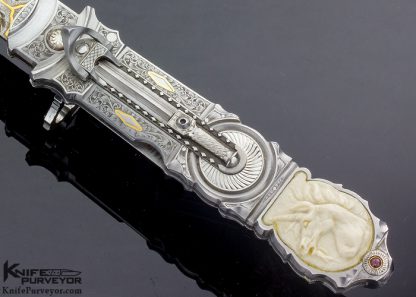 Jack Levin Custom Knife Chris Meyer Engraved Automatic Art Dagger - Image 3