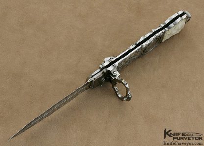 Jack Levin Custom Knife Chris Meyer Engraved Automatic Art Dagger - Image 9