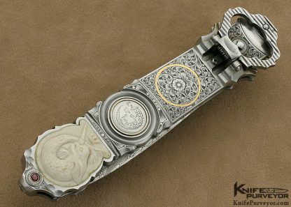 Jack Levin Custom Knife Chris Meyer Engraved Automatic Art Dagger - Image 3