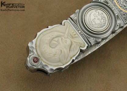 Jack Levin Custom Knife Chris Meyer Engraved Automatic Art Dagger - Image 5
