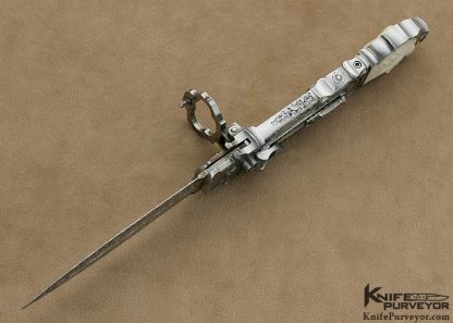 Jack Levin Custom Knife Chris Meyer Engraved Automatic Art Dagger - Image 6