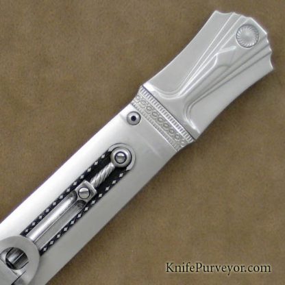 Jack Levin Custom Knife Machined Titanium & Steel Automatic - Image 2