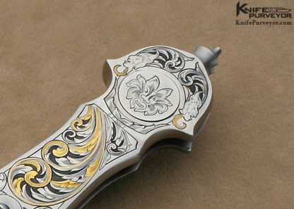 Jack Levin Custom Knife Ron Nott Engraved Deluxe Presentation Auto - Image 6