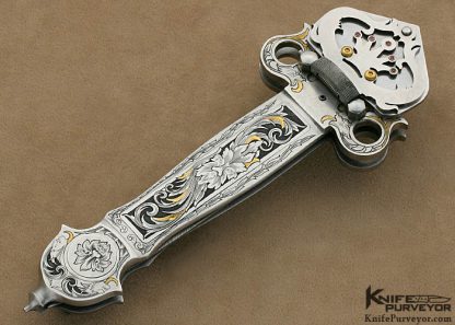 Jack Levin Custom Knife Ron Nott Engraved Deluxe Presentation Auto - Image 10