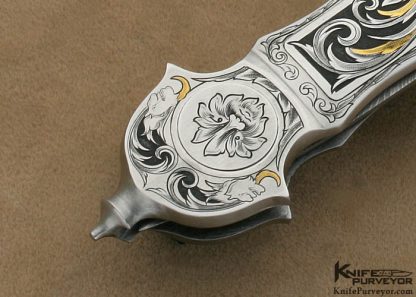 Jack Levin Custom Knife Ron Nott Engraved Deluxe Presentation Auto - Image 13