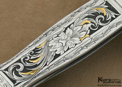 Jack Levin Custom Knife Ron Nott Engraved Deluxe Presentation Auto - Image 12
