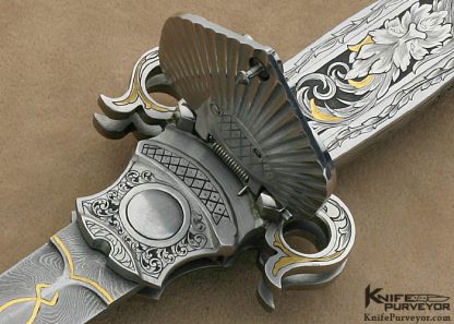 Jack Levin Custom Knife Ron Nott Engraved Deluxe Presentation Auto - Image 2