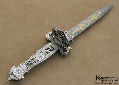 Jack Levin Custom Knife Ron Nott Engraved Deluxe Presentation Auto - Image 7