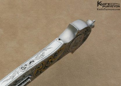 Jack Levin Custom Knife Ron Nott Engraved Deluxe Presentation Auto - Image 16