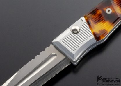 James Brothers Custom Knife Chyenne Amber Tanto - Image 2