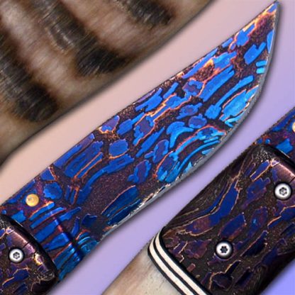 James Luman's Custom Knife: Sheephorn Folder - Image 2
