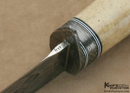 James Luman Custom Knife "Many Windows To The Stars" Oosic & Sole Authorship Meteorite Damascus Fixed Blade - Image 7