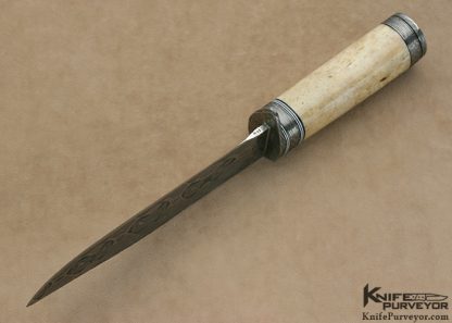 James Luman Custom Knife "Many Windows To The Stars" Oosic & Sole Authorship Meteorite Damascus Fixed Blade - Image 6